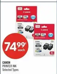 Shoppers Drug Mart Canon printer ink offer