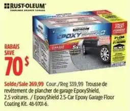 Canadian Tire Rust-oleum epoxyshield 2.5-car epoxy garage floor coating kit offer