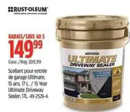 Canadian Tire Rust-oleum ultimate driveway sealer offer