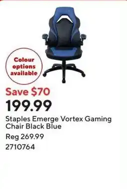 Staples Staples Emerge Vortex Gaming Chair Black Blue offer