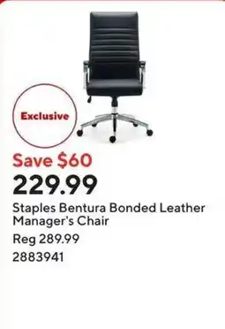 Staples Staples Bentura Bonded Leather Manager's Chair offer