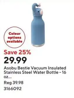 Staples Asobu Bestie Vacuum Insulated Stainless Steel Water Bottle offer