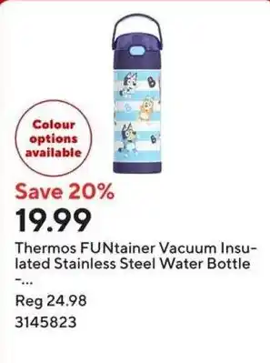 Staples Thermos FUNtainer Vacuum Insulated Stainless Steel Water Bottle offer