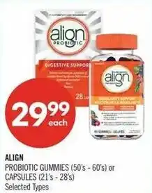 Shoppers Drug Mart Align probiotic gummies offer