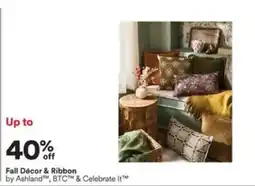 Michaels Fall Décor & Ribbon by Ashland™, BTC™ & Celebrate It™ offer