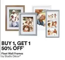 Michaels Studio Décor float wall frames offer