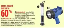 Canadian Tire MotoMaster rechargeable 16-LED work light offer