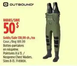 Canadian Tire Outbound neoprene chest waders offer