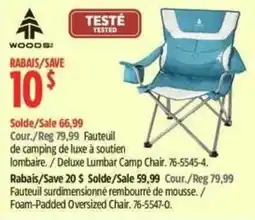 Canadian Tire Woods deluxe lumbar camp chair offer