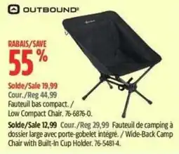 Canadian Tire Outbound low compact chair offer