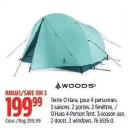 Canadian Tire Woods o'hara 4-person tent offer