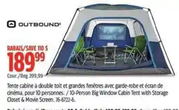 Canadian Tire Outbound 10-Person Big Window Cabin Tent with Storage Closet & Movie Screen offer