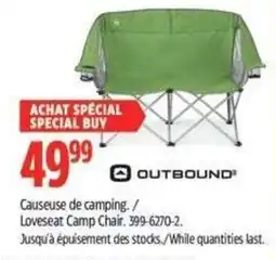 Canadian Tire Outbound loveseat camp chair offer