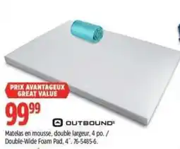 Canadian Tire Outbound double-wide foam pad offer