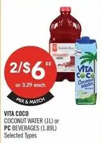 Shoppers Drug Mart Vita Coco coconut water offer