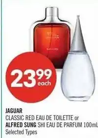 Shoppers Drug Mart Jaguar classic red eau de toilette or alfred sung shi eau de parfum offer