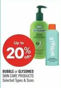 Shoppers Drug Mart Bubble or Glysomed skin care products offer
