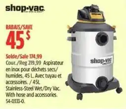 Canadian Tire Shop-vac stainless-steel wet/dry vac offer