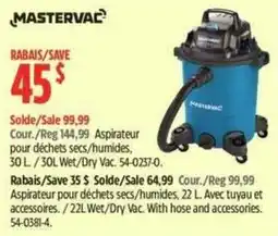 Canadian Tire Mastervac aspirateur pour déchets secs/humides offer