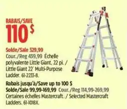 Canadian Tire Little Giant 22' Multi-Purpose Ladder offer