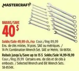 Canadian Tire Mastercraft 14-Pc Combination Wrench Set offer