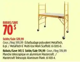 Canadian Tire MetalTech 6' Multi-Use Work Scaffold offer