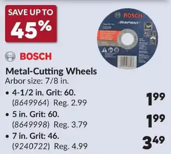 Bosch metal-cutting wheels