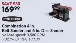Princess Auto Pro Point Combination 4 in. Belt Sander and 6 in. Disc Sander offer