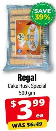 Iqbal Foods Regal cake rusk special offer