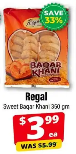 Iqbal Foods Regal sweet baqar khani offer
