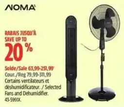 Canadian Tire Noma fans and dehumidifier offer
