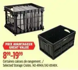 Canadian Tire Selected Storage Crates offer