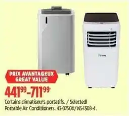 Canadian Tire Selected Portable Air Conditioners offer