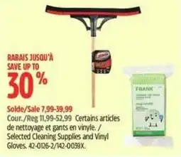 Canadian Tire Selected Cleaning Supplies and Vinyl Gloves offer