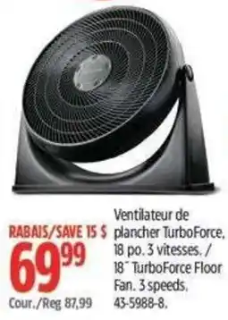 Canadian Tire TurboForce floor fan offer