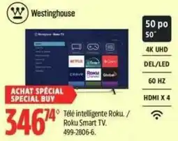 Canadian Tire Westinghouse Roku Smart TV offer
