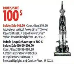 Canadian Tire Bissell PowerLifter Swivel Rewind Upright Vac offer