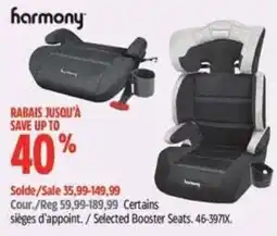Canadian Tire Harmony booster seats offer