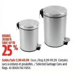 Canadian Tire Selected Garbage Cans and Bags offer