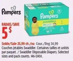 Canadian Tire Pampers swaddlers offer