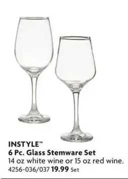 Home Hardware Instyle glass stemware set offer