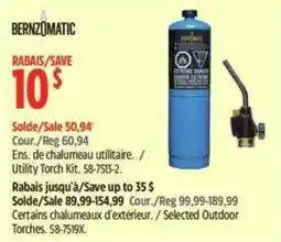 Canadian Tire Bernzomatic utility torch kit offer