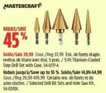 Canadian Tire Mastercraft 5-Pc Titanium-Coated Step Drill Set with Case offer