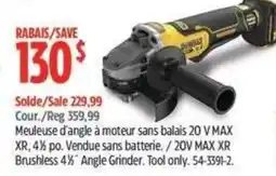 Canadian Tire DeWalt brushless 4% angle grinder offer