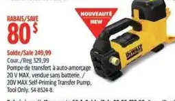 Canadian Tire DeWalt 20V MAX Self-Priming Transfer Pump offer