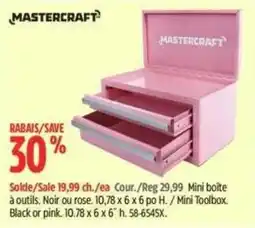 Canadian Tire Mastercraft mini toolbox offer