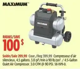 Canadian Tire Maximum quiet air compressor offer