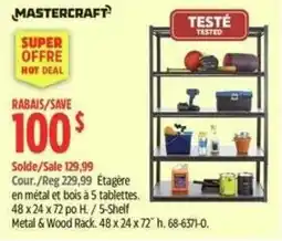 Canadian Tire Mastercraft metal & wood rack offer
