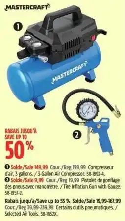 Canadian Tire Mastercraft 3-Gallon Air Compressor offer