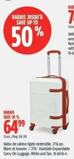 Canadian Tire Valise de cabine rigide extensible offer